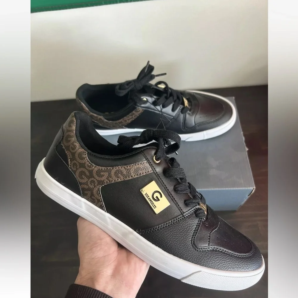 NWT G By Guess Los Angeles Shoes Sneaker Black/Gold/
Brown size: 10M - Picture 4 of 6